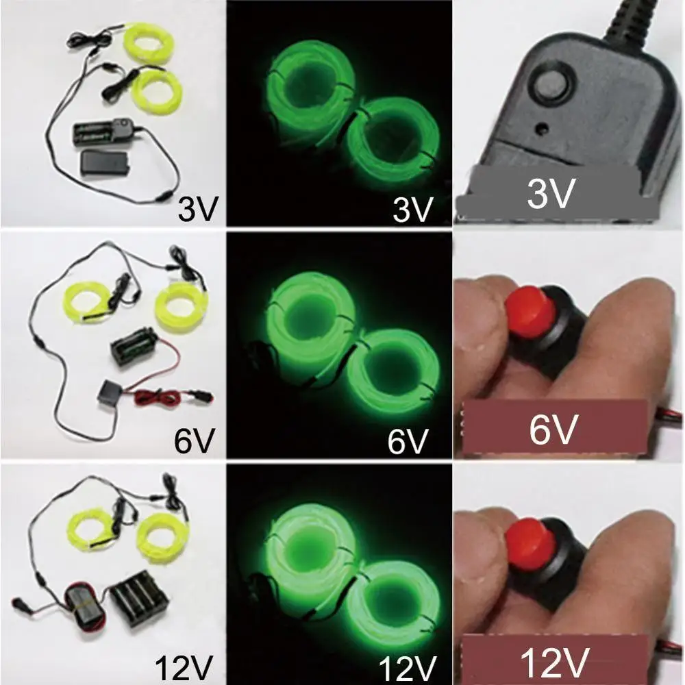 Люминесцентные Неоновые вечерние светодиодные лампы с питанием от батареи