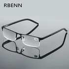 Очки для чтения RBENN с полуоправой для мужчин и женщин, деловые оптические аксессуары с металлической оправой без оправы, при пресбиопии, + 0,5, + 0,75, + 1,75, + 2,75, + 4,5