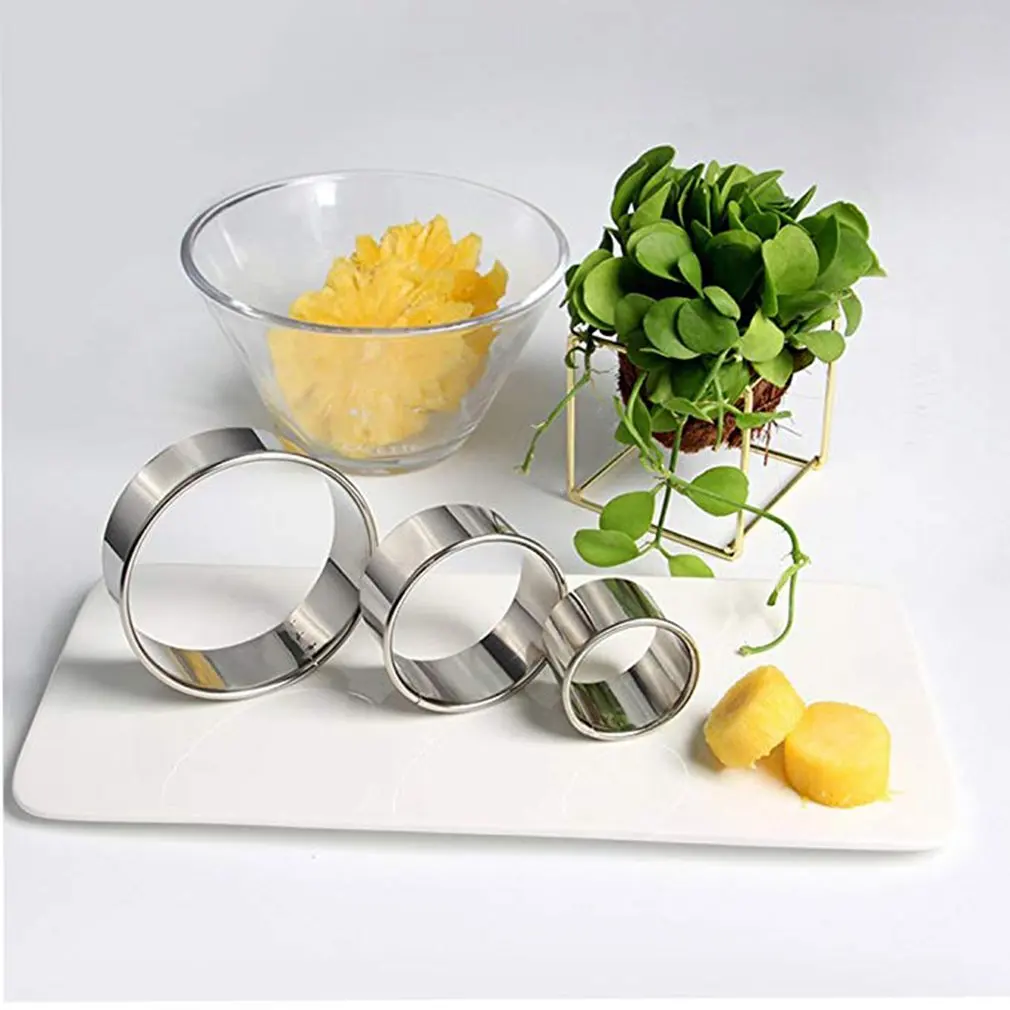 12Pcs Round Cookie Biscuit Cutter Set Pastry Cutters Stainless Steel Baking Metal Circle Ring Molds |