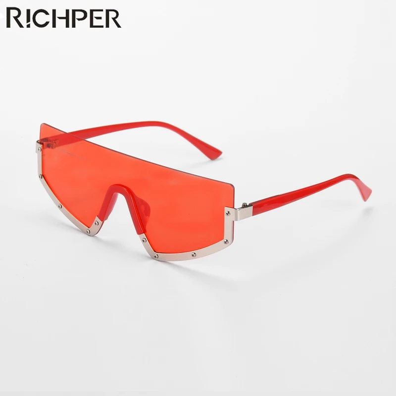 RICHPER Модные солнцезащитные очки в полуоправе для мужчин и женщин индивидуальные
