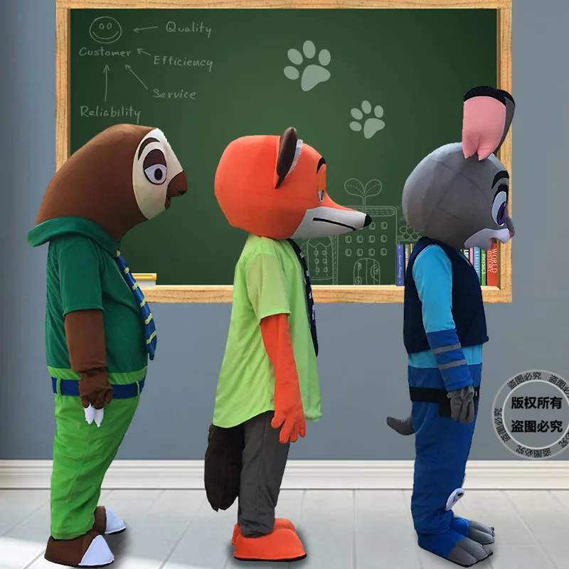 

Cartoon costume fox rabbit cartoon costume puppet props rabbit head costume Crazy animal cos rabbit cartoon doll costume fox pan