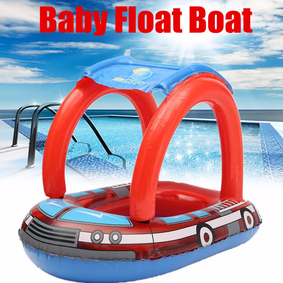 

Детское плавающее кольцо, надувное кольцо для малышей, детское плавающее сиденье, плавательный бассейн, водное сиденье, лодка с солнцезащит...