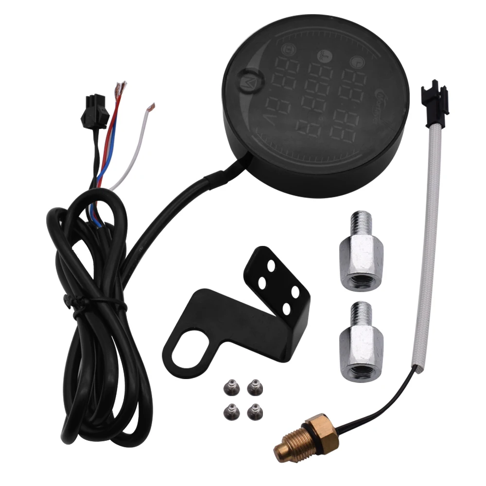 Мотоциклетный счетчик дисплей напряжения водонепроницаемый термометр часы 3 в 1