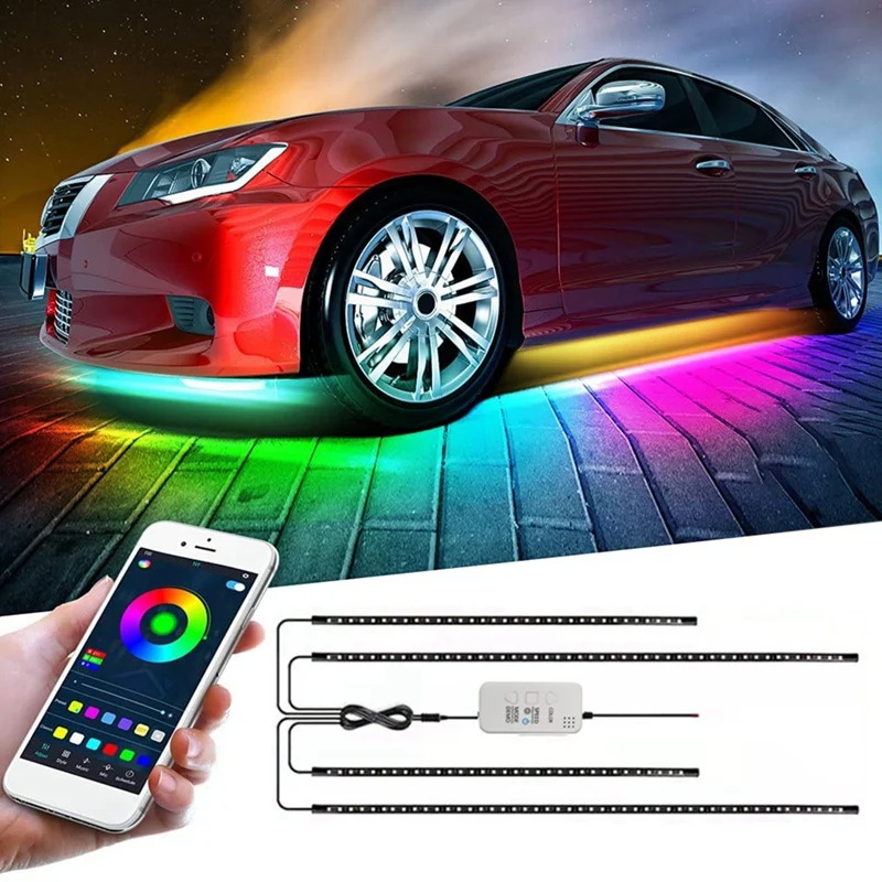 

Car Symphony Chassis Light Voice Control APP Symphony Streamer Marquee LED Atmosphere Light for SUV Truck Trailer