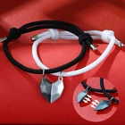 Очаровательный браслет с граненым сердцем, магнитный браслет для женщин