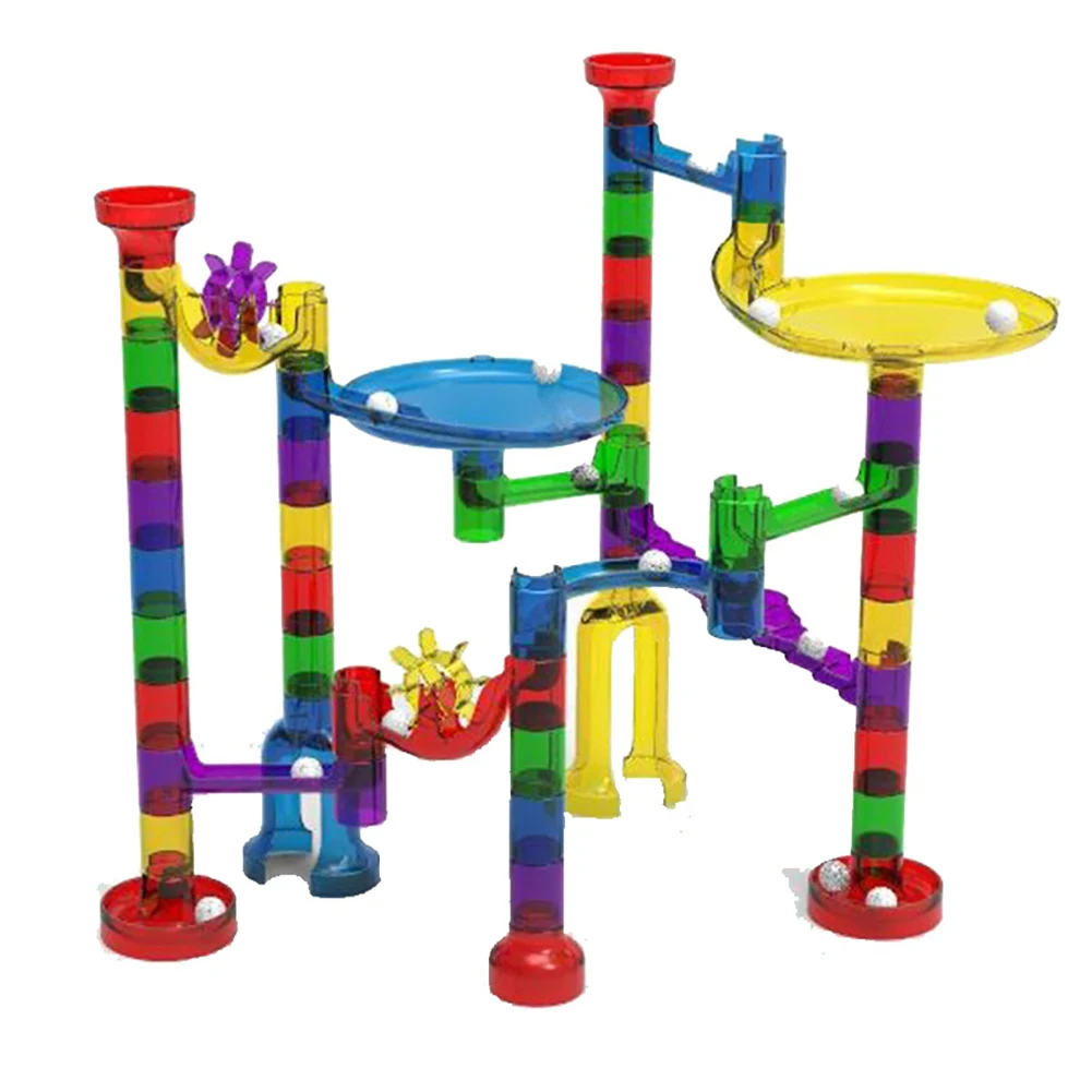 

New 122Pcs Marble Runs Toy Marble Maze Race Track Game Set Educational Learning Toy Construction Building Blocks for Kids