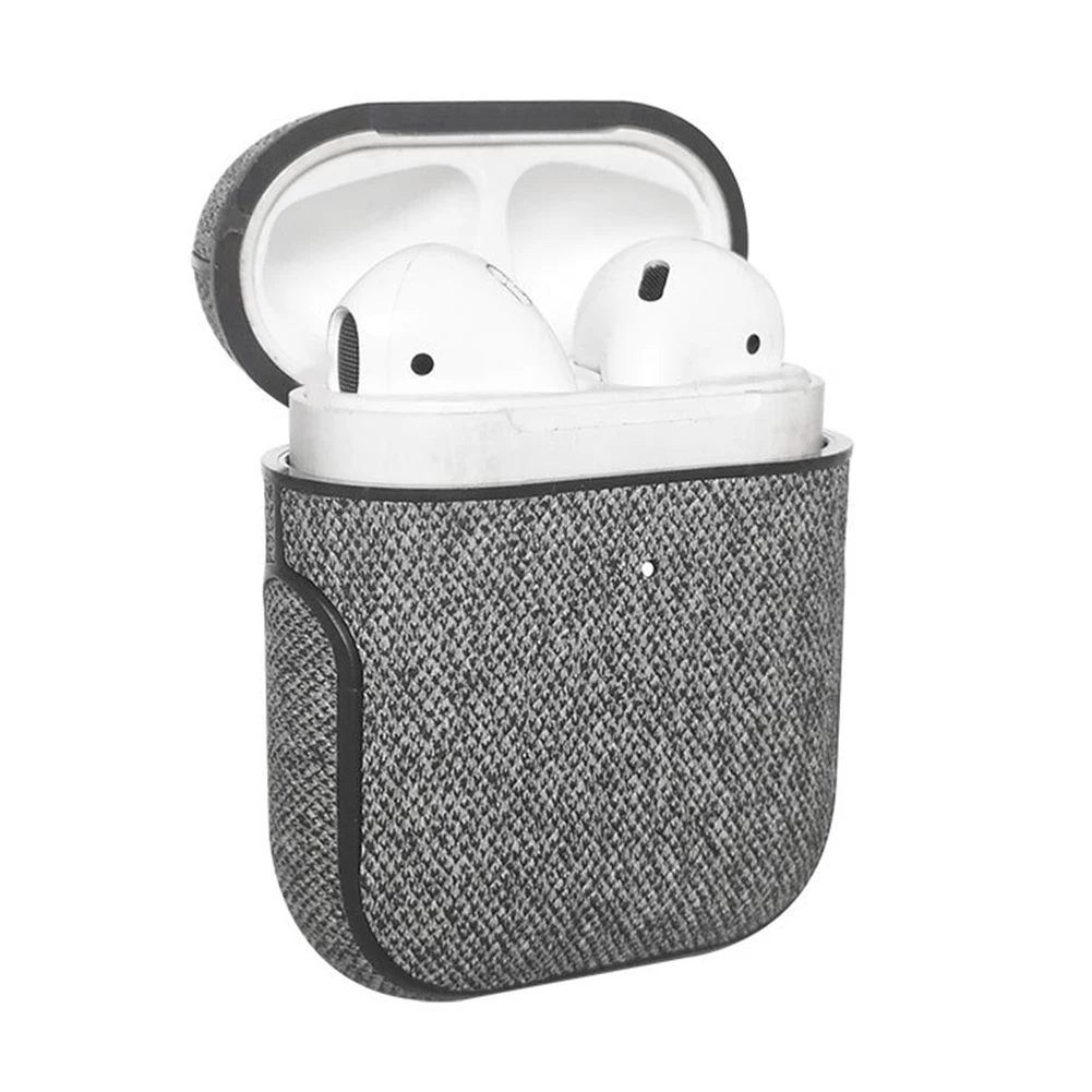 Bluetooth наушники кожаный чехол для Apple AirPods 1 2 Pro ткань анти-потеря противоударный чехол PU кожа для Air Pods 3 с крючком