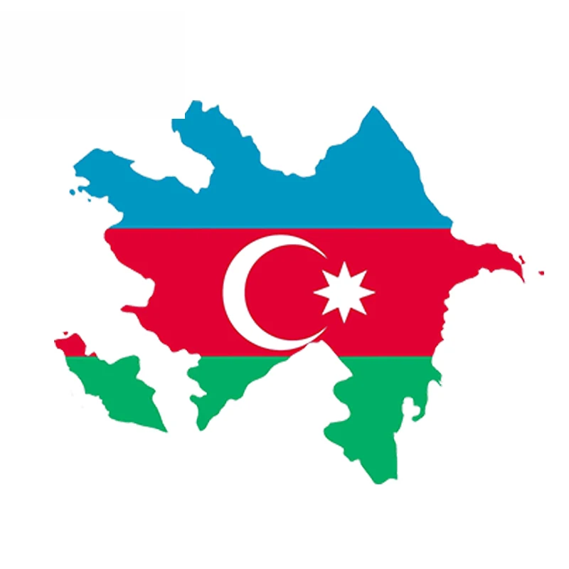 SZWL azerbaian карта флаг автомобиля стикер силуэт водонепроницаемый аксессуары винил