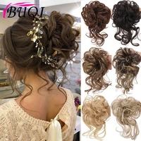 buqi messy curly elastic hair scrunchies hair bun extensions synthetic chignon headwear donut updo hair pieces for women girls