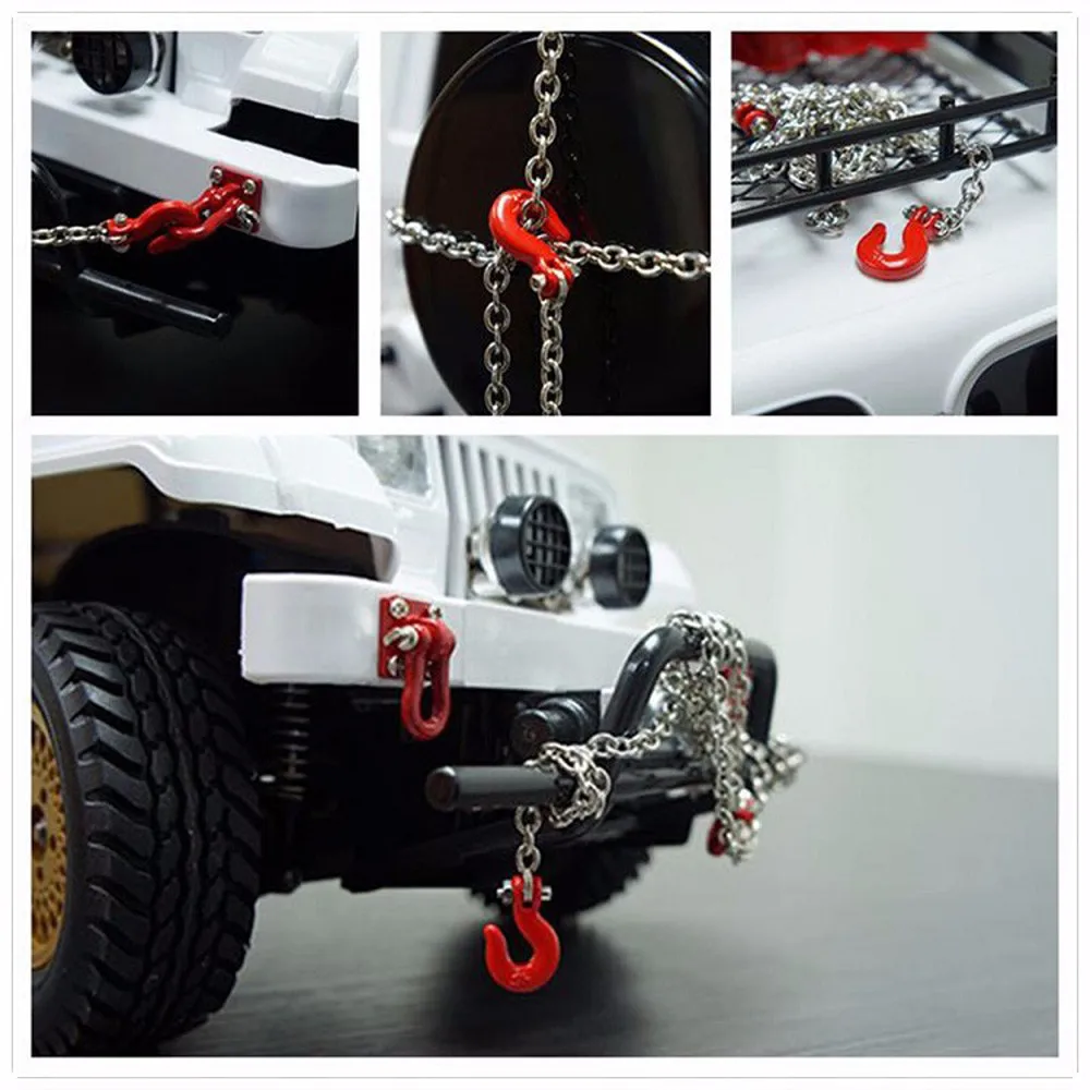 1:10 технические игрушки буксировочная цепь с крючком для прицепа Axial SCX10 прочные