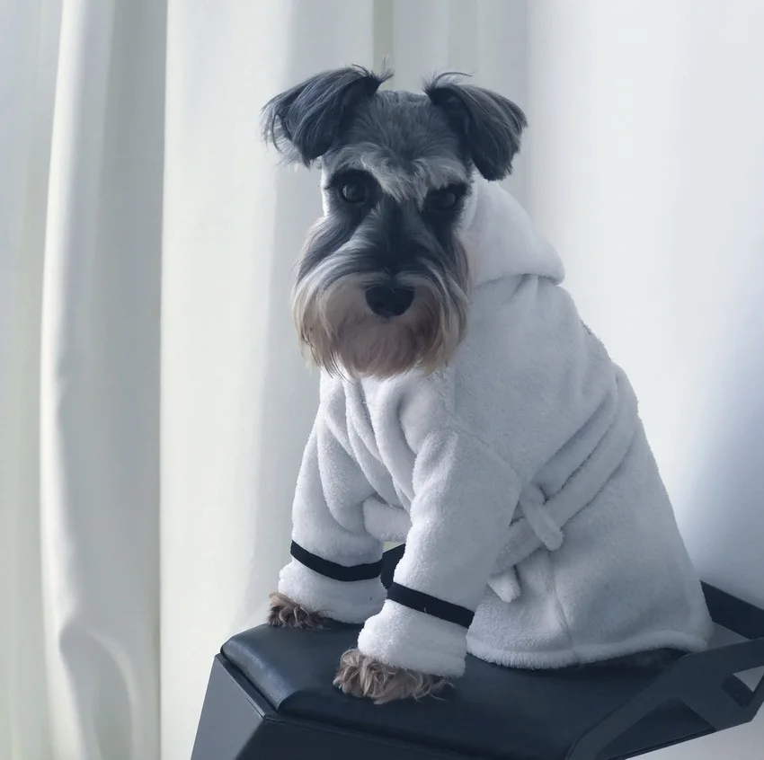 

Pet Home Clothes Dog Clothes French Bulldog Nightgown Winter Thicken Schnauzer Bathrobe Poodle Teddy Daily Pajamas