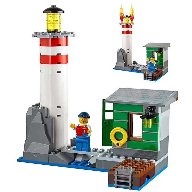 Barco de bomberos de la serie City 10830, juguete de bloques de construcci&oacute;n para ni&ntilde;os, regalos, 60109-1