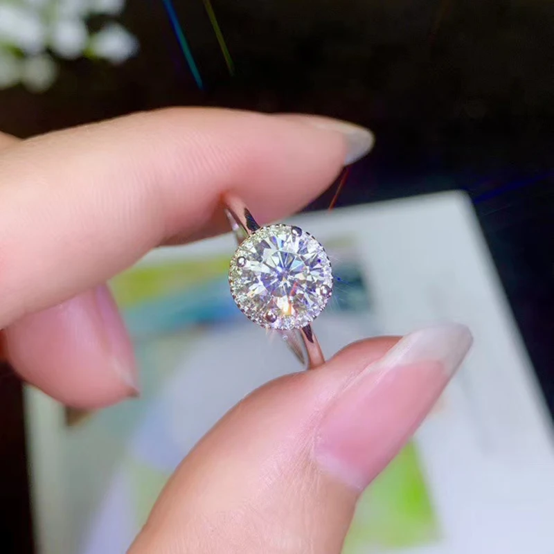 Женское бриллиантовое серебряное кольцо ювелирные изделия из серебра 925 пробы с