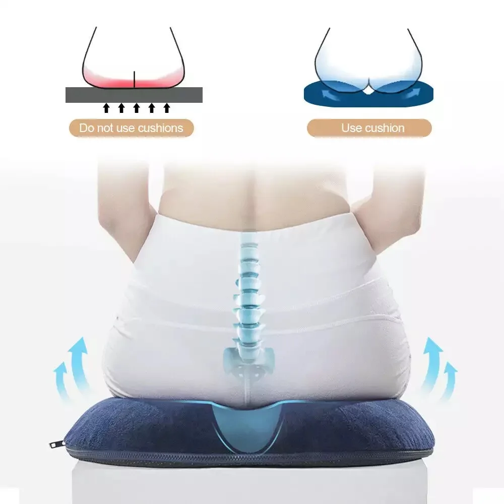 

Comfort Donut Seat Cushion Sofa Hemorrhoid Memory Foam Anti Hemorrhoid Massage Tailbone Pillow Car Office Seat Cushion