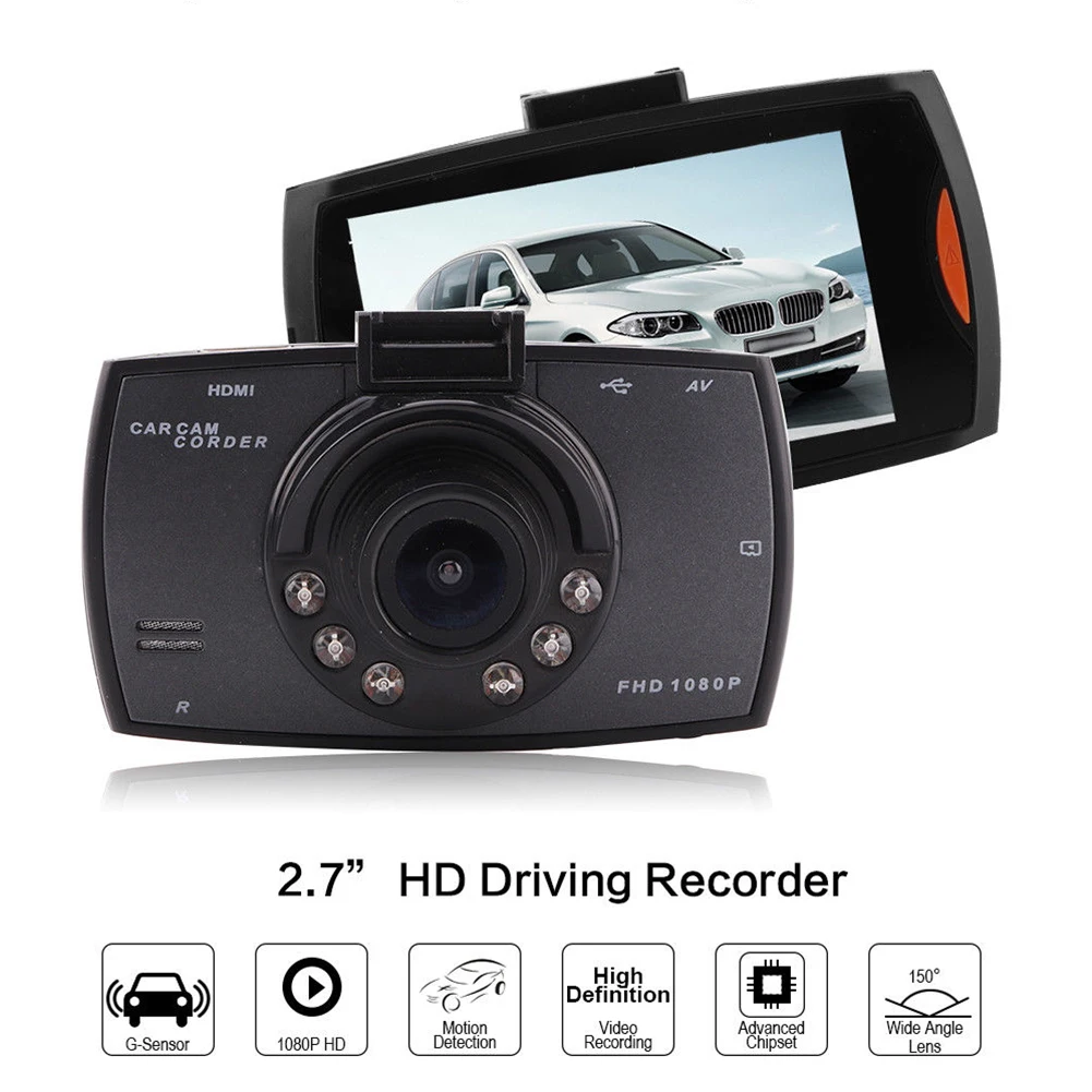 Автомобильный видеорегистратор камера Dashcam Full HD 1080P 140 градусов широкий угол
