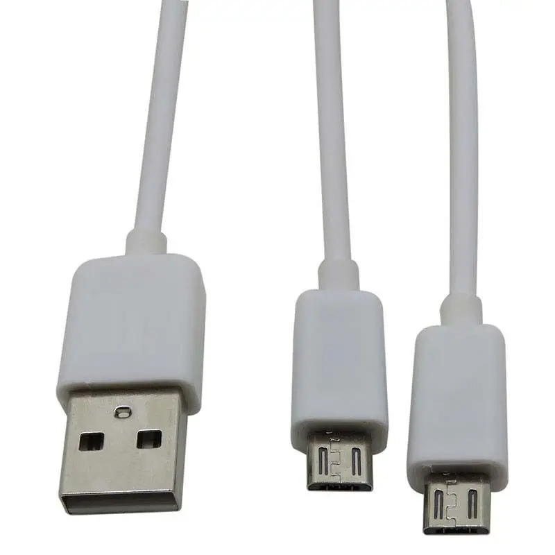 

1 м USB штекер для 2x micro Y разветвитель зарядный кабель для двух телефонов