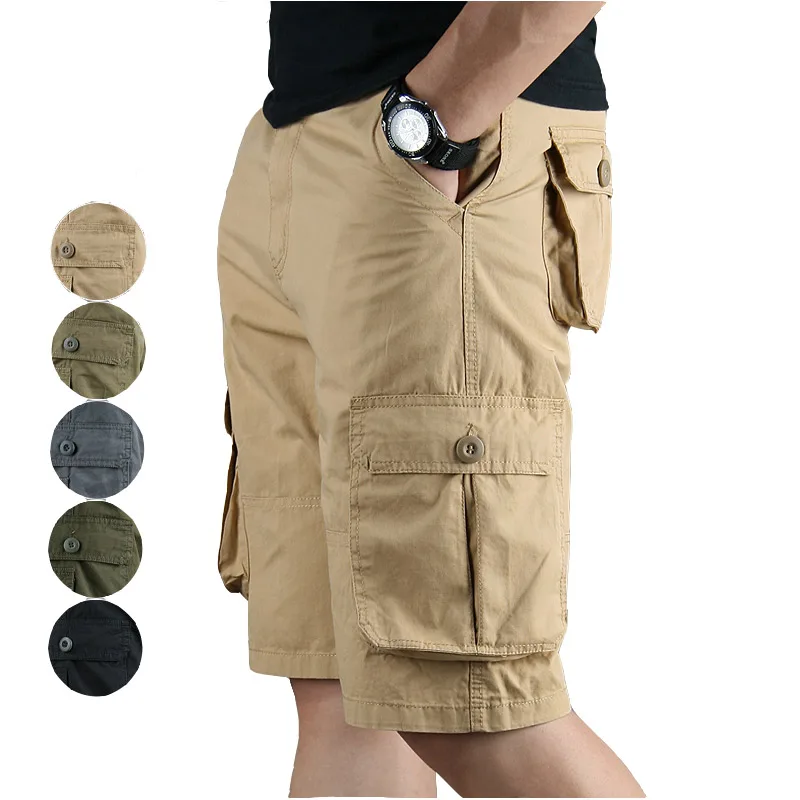 

Summer Cargo Shorts Men Fashion Army Man Shorts Pocket Casual Streetwear Military Cotton Shorts Men Pantalones Cortos Hombre