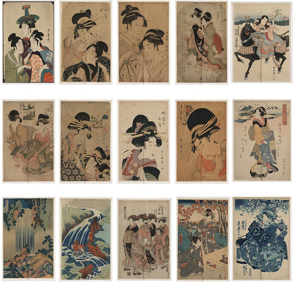 Японская окрашенная Geisha кухонная дверная навесная занавеска s Fengshui Ukiyo E