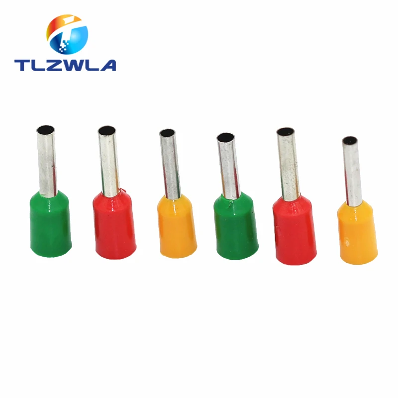 

100PCS VE0508 AWG 22 Electrical Crimp Terminal Block Tubular Wire Connector Cable End Bootlace Ferrule Terminals 0.5mm E0508