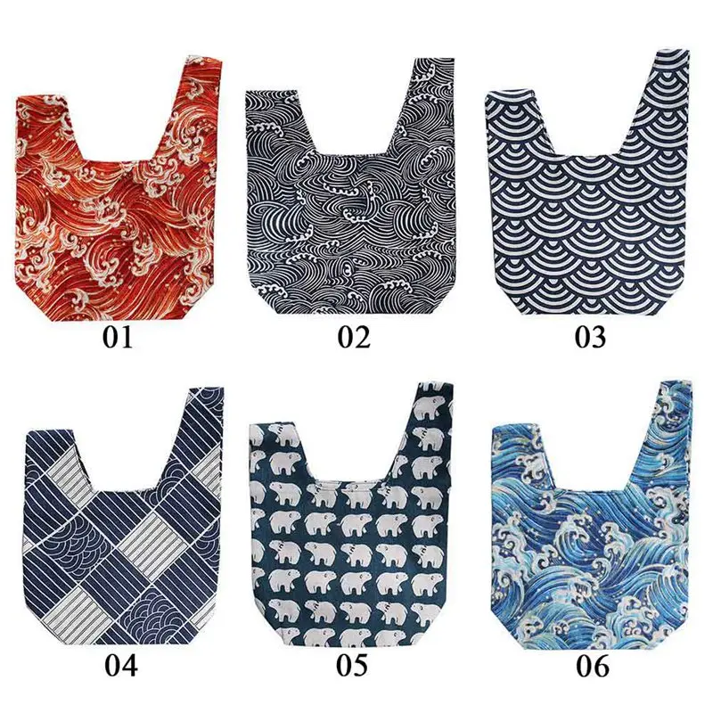 

Japanese Mini Portable Knot Wrist Bag Women Top Handle Bag Simple Purses Handbags Waterproof Shopping Bag Key Pouch Fold Over