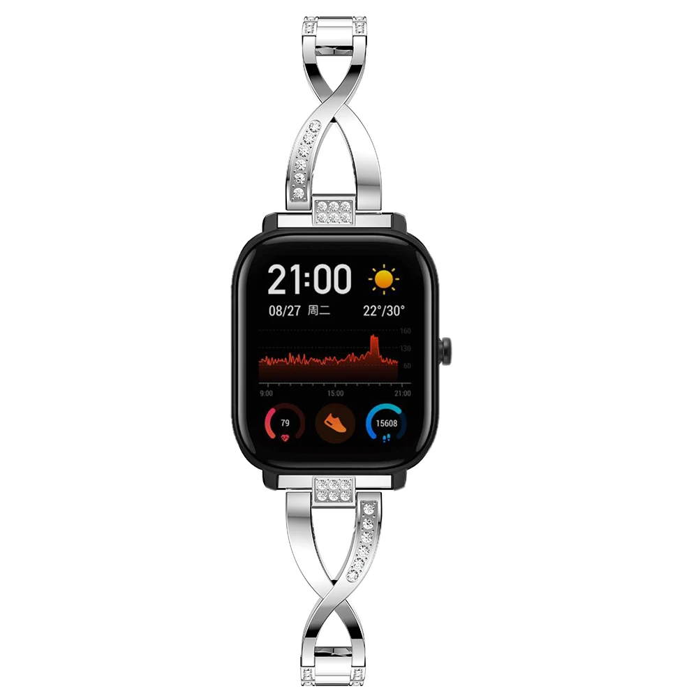 Ремешок для часов 20 мм Xiaomi Huami Amazfit GTS /Bip Lite Youth браслет из нержавеющей стали и