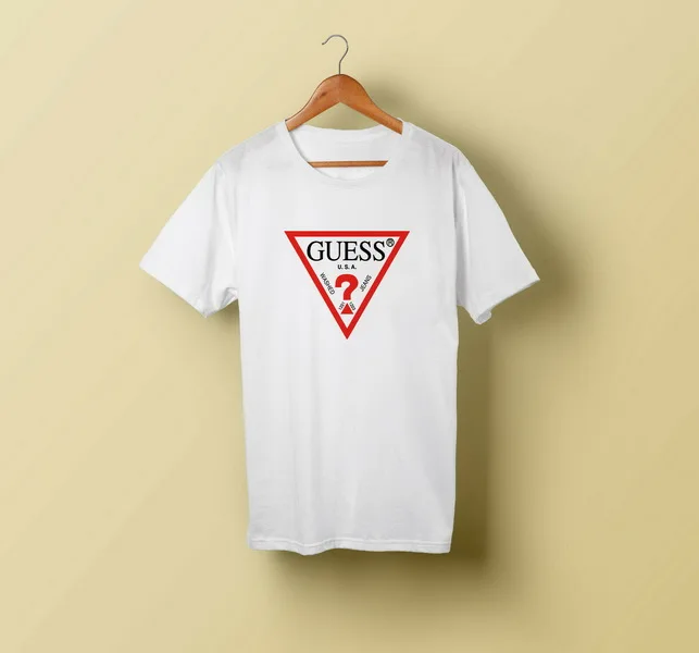 Новая мужская футболка Guess81D женская черная белая повседневная модная уличная