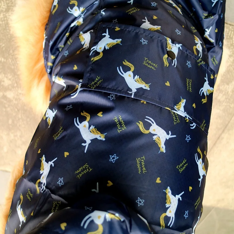 Дождевик для больших собак с принтом водонепроницаемая одежда