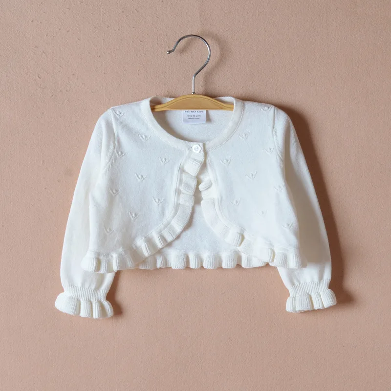 Красный кардиган для девочек свитер искусственная хлопковая верхняя одежда