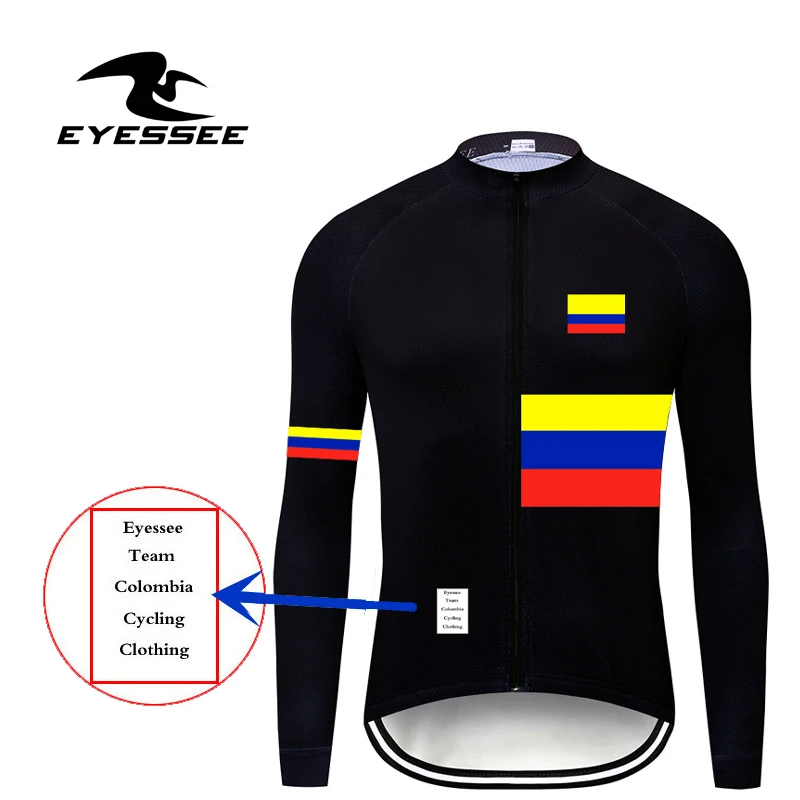 Eyessee Зимняя Теплая Флисовая Мужская одежда для езды на велосипеде в бохо Pro Открытый теплый с длинным рукавом велосипедный костюм Джерси
