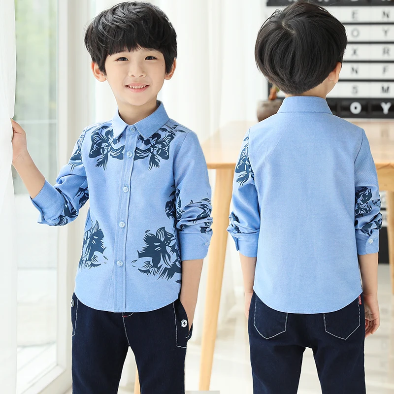 От 4 до 12 лет Детская Одежда для мальчиков рубашки с длинным Sleeves2021 костюмы на
