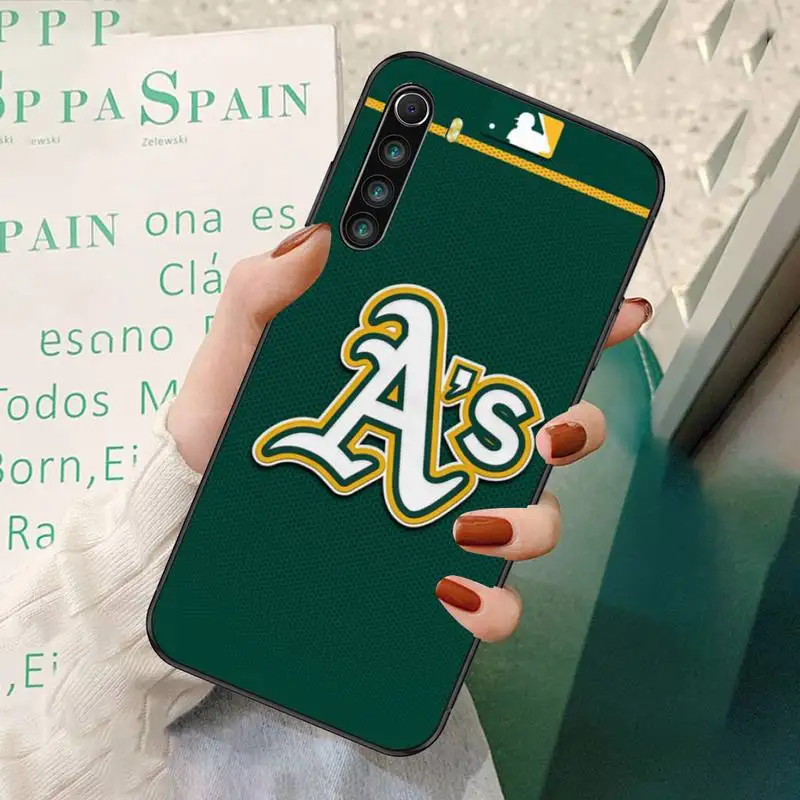 

Oakland Athletics Black TPU Phone Case For Redmi 7 8 9 A K20 30 Pro Note 8 9 Pro 9s