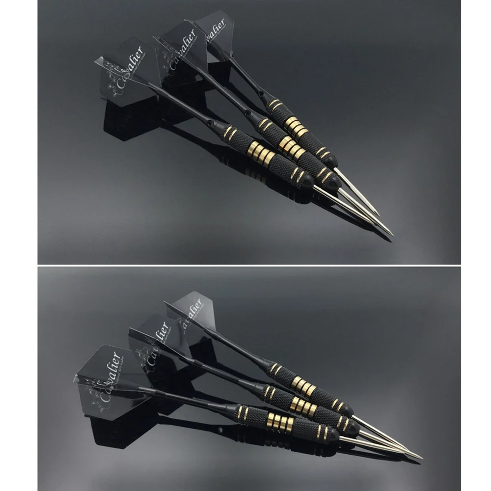 

3pcs 24g Professional Steel Tip Darts, Darts Flying Aluminum, Good Quality Flying Black Barrel-shaped Darts Gift Box