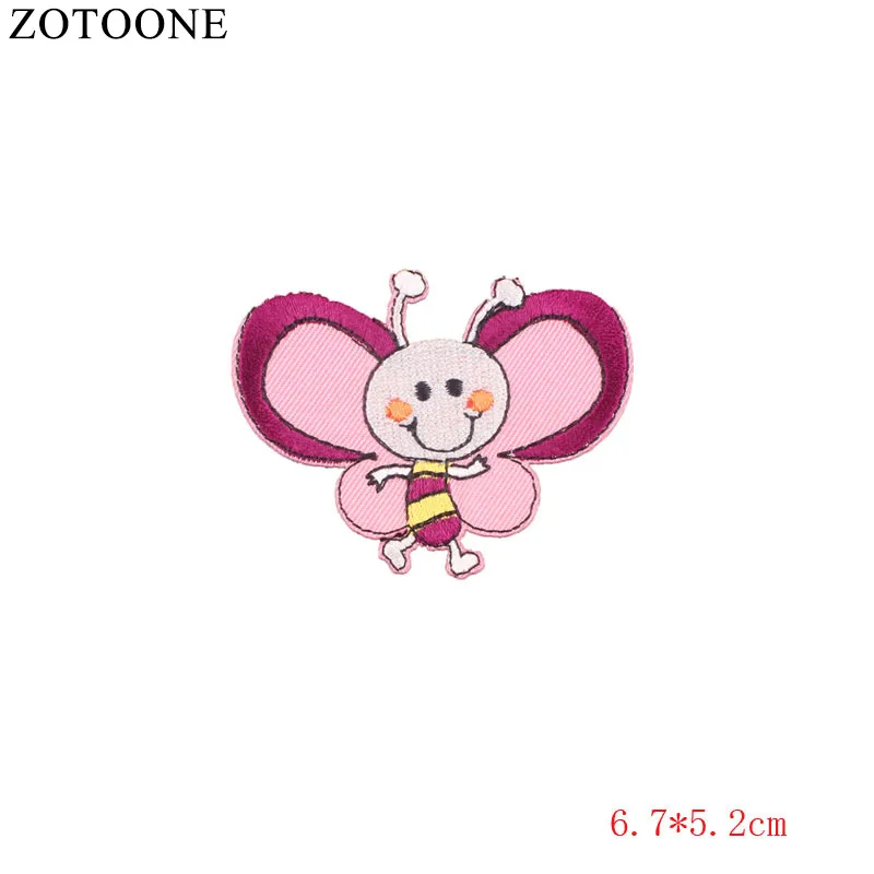 PE1322CT ZOTOONE единорог животные Parches вышивка утюг на патчи для одежды DIY продукты полосатая одежда НЛО Наклейки Аппликации E - Цвет: PE1322CT