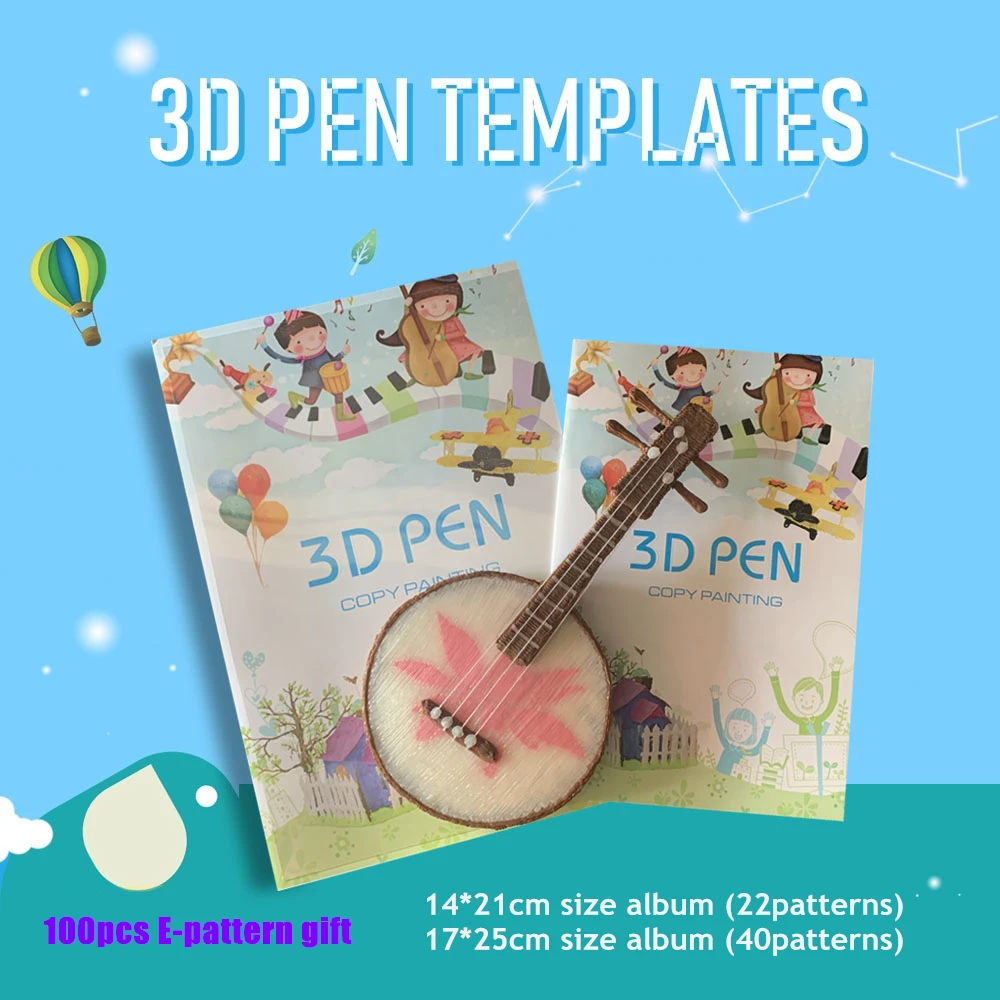 22patterns + 40patterns 3D Pen Template Pattern Book Album With Graffiti Film Drawing Board For Myriwell Sunlu Tool Parts | Компьютеры и
