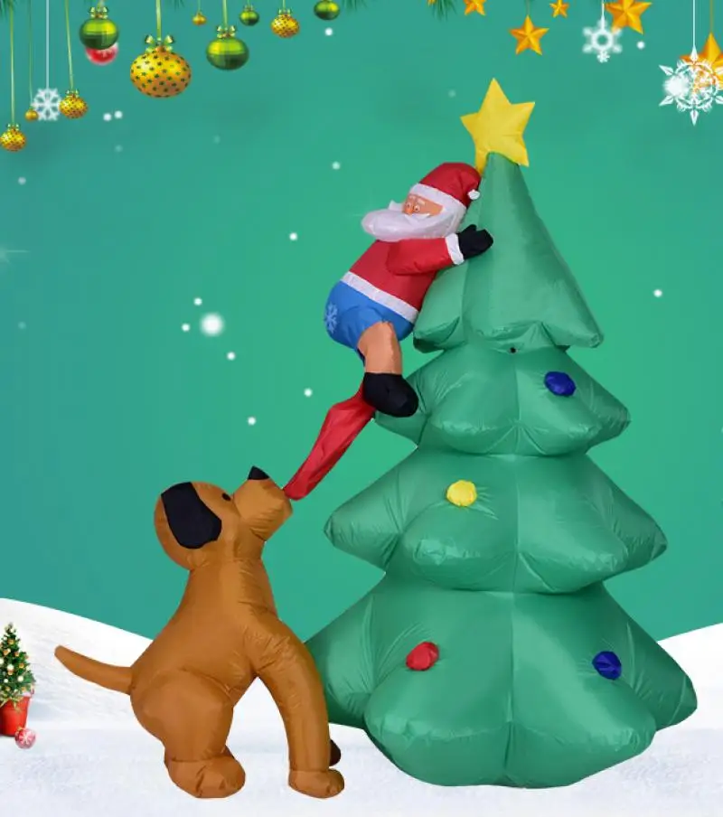 

Christmas Inflatable Snowman Doll With LED Light Figure Garden Toys Party Christmas Ornaments Decorations Gift US/EU/UK/AU Plug