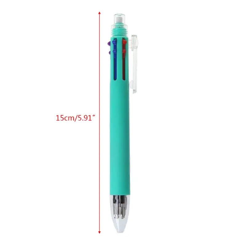 

0.7mm 5 Colors In One Retractable Ballpoint Pens Mechanical Pencil Smooth Writing Tip Note Taking School Stationery Office