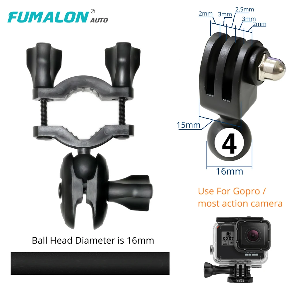 Оригинальное крепление FUMALON для Gopro автомобильного зеркала заднего