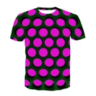 Футболка с абстрактными цветными дырками, летняя мужская футболка, мужские повседневные топы, футболки, модная рубашка с круглым вырезом, женская уличная одежда