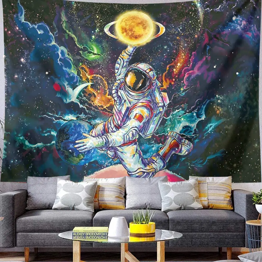 Триппи астронавт гобелен Галактика Космос гобелены психоделический классный