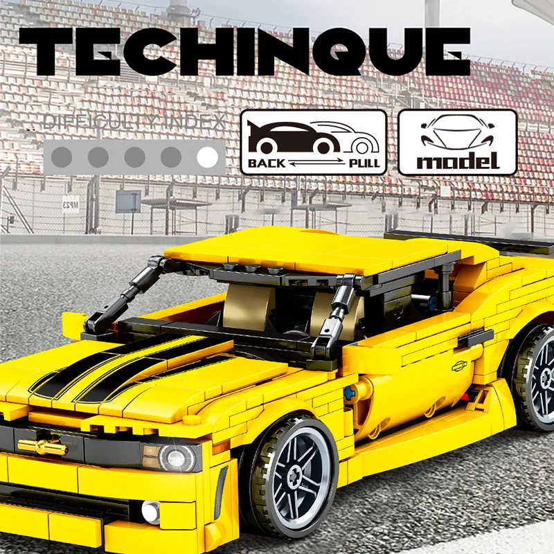 

Creator Classic Pull Back Super Racing Car Building Blocks City MOC high-tech Drift Racer Sport Vehicle Bricks Toys For Children