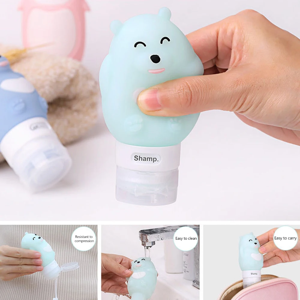 1 Pcs Silicone Sub-bottle Travel Set Cute Mini Japanese Explosion Models Cosmetics Tools Shower Gel Empty Bottle Small | Красота и