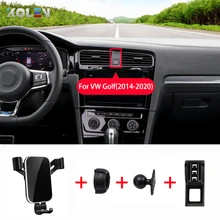 Car Mobile Phone Holder Mounts Clip Stand GPS Navigation Bracket For Volkswagen VW Golf 7 2014-2020 360°Rotate Car Phone Holder