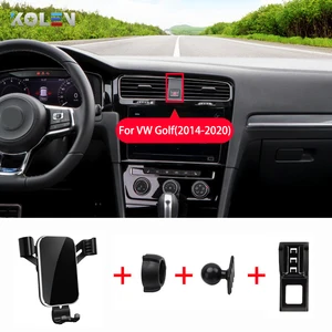 car mobile phone holder mounts clip stand gps navigation bracket for volkswagen vw golf 7 2014 2020 360°rotate car phone holder free global shipp