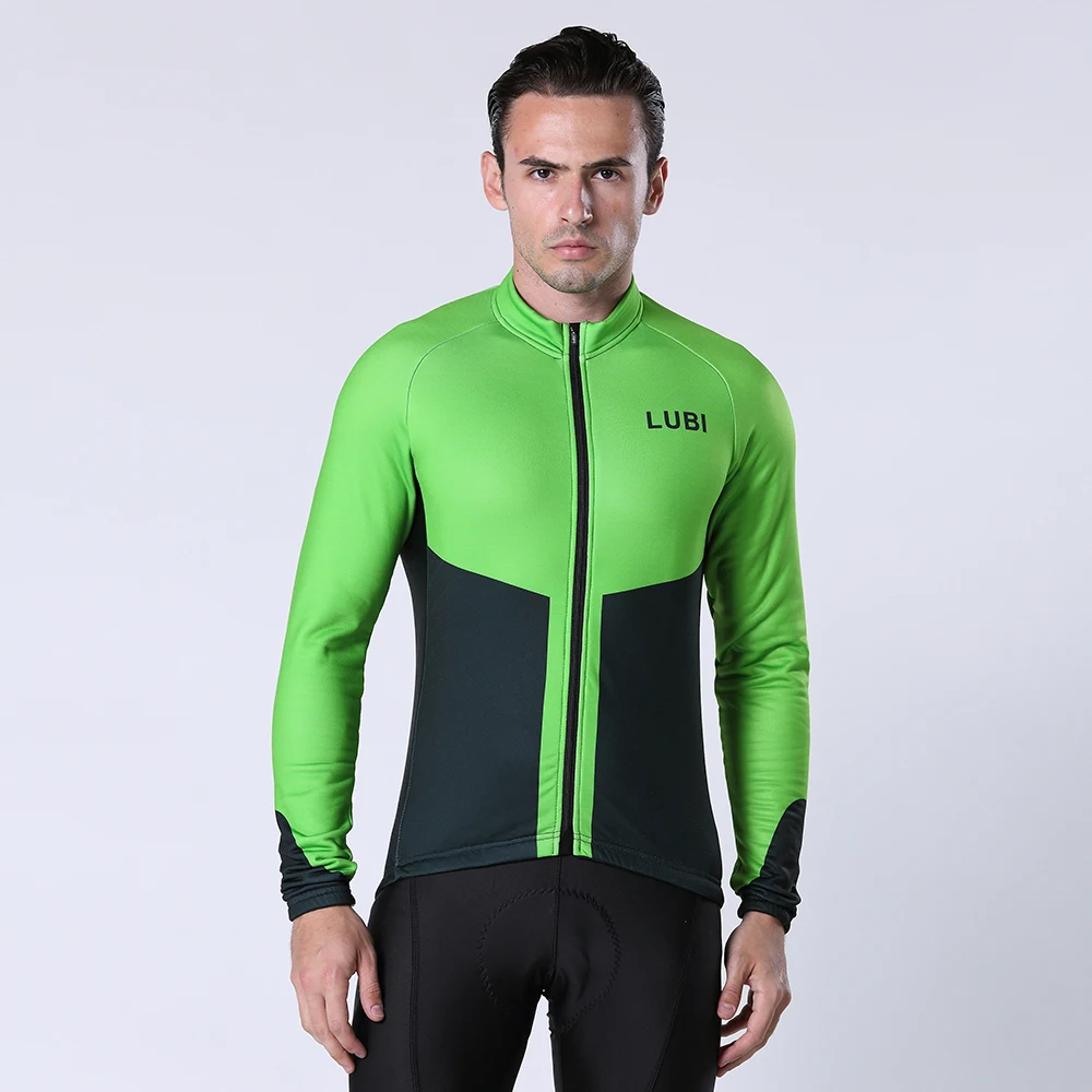 Мужская Флисовая велосипедная кофта LUBI 2020 с длинным рукавом одежда для езды на