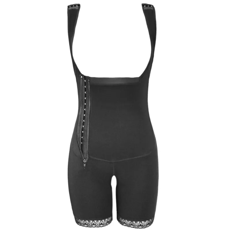 Nadaingaa Plus Size Fat Burning Body Shaper Slimming Bodysuits Waist Trainer Shapewear Corset Butt Lifter Modeling Strap Zipper