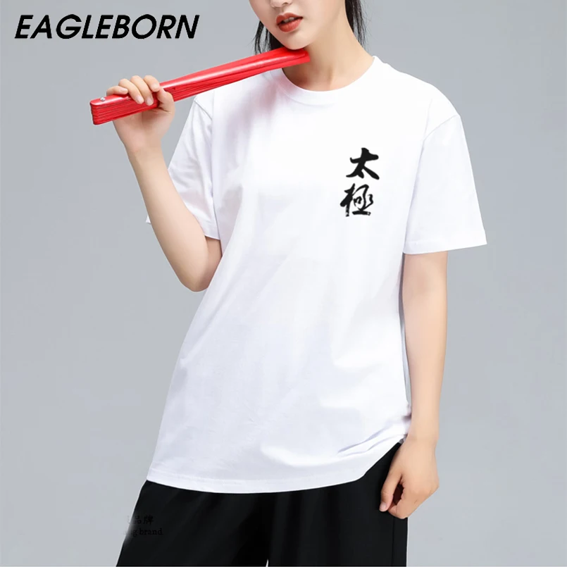 New Tai Chi Clothing Summer 100% Cotton T-shirt Men Women Customize Chinese Traditional Chinese Clothing Set Kung Fu Uniform