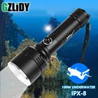 Профессиональный фонарик для дайвинга, яркий светодиодный фонарик XHP70.2, Водонепроницаемый Подводный фонарь 100 м, фонарь для дайвинга с аквалангом 1865026650