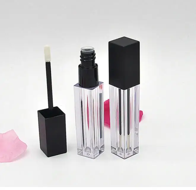

100pcs7ML Clear Square Plastic Lip Gloss Tubes Empty Lipgloss Sample Container Cosmetic Lip Glaze Packaging Bottle#31659