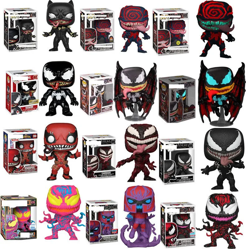 

POP Disney Christmas Marvel Venom Action Anime Figure Carnage Figurine Dolls Collectible Model Toys for Children Decoration Gift