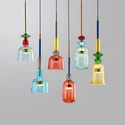 Лампы в скандинавском стиле, стеклянные подвесные светильники с одной головкой для гостиной, спальни, детской комнаты, домашние декоративные осветительные приборы